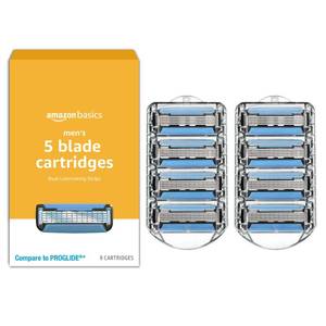 lot 2065 image: Amazon Basics 5-Blade MotionSphere Razor Blade Refills for Mens Shave, with Dual Lubrication and Precision Beard Trimmer, 8 Cartridges (Fits Amazon Basics Razor Handles only) (Previously Solimo)