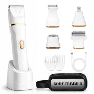 lot 2076 image: iRUNTEK 5-in-1 Bikini Trimmer for Women Rechargeable IPX7 Waterproof Shaver