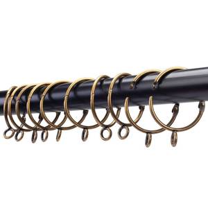 lot 2078 image: Openable Curtain Rings with Eyelets,1.25inch Heavy Duty Rustproof Metal Drapery Rings,Shower Curtain Rings 24pcs Bronze Zocang