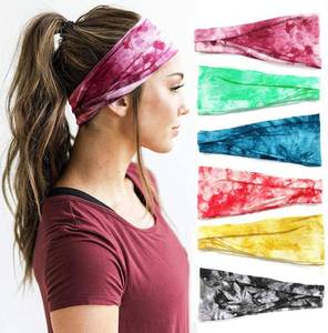 lot 2091 image: Huachi Womens Headbands Yoga Workout Exercise Headbands for Women Cute Elastic Hair Bands for Women��s Hair Tie Dye Bandeau Headband Sweatbands