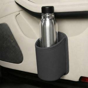 lot 2112 image: Craedli Car Door Cup Holder, Clip-On Back Seat Hanging Storage Bag, Black