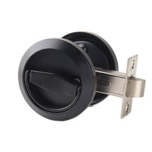lot 2120 image: Dixiao Black Round Recessed Door Knob, Flat Door Knobs  Stainless Steel Hidden Install Cup DoorKnob, Door Handles, Flat Door Latch, Pocket Door Knob No Locking