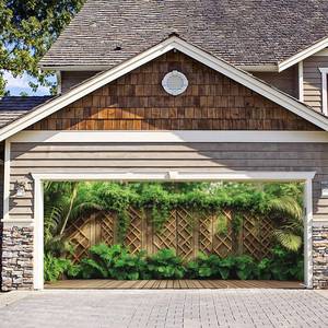 lot 2127 image: ANNA QUEEN Forest Scenery and Flower Spring Garage Door Banner 6 x 13FT,Outdoor Spring Garage Door Cover Decoration for Parties Home Decor