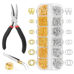 lot 2138 image: Qulltk 1200Pcs Jump Rings for Jewelry Making Supplies, Jewelry Pliers Set