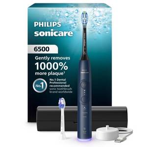 lot 2146 image: Philips Sonicare 6500 Rechargeable Electric Toothbrush, 2 Brush Head, Navy
