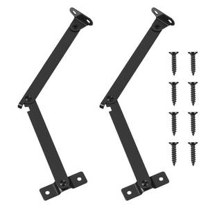 lot 2156 image: A 2 PCS Lid Support Hinge, Rotatable Folding Lid Support Hinge Black Hinges for Cabinets Fixion Tools Folding Locking Soft Close Cabinet Hinges for Window, Door, Box, Case, Cabinet