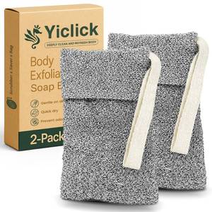lot 2162 image: Yiclick Soap Bag 2 Pack, Bar Soap Pouch, Soap Saver Bag, Exfoliating Mesh Soap Bag for Shower, Soap Bags for Soap Bars, Soap Bar Loofah Pouch, Soap Travel Case Dishes Box Container for Men Women