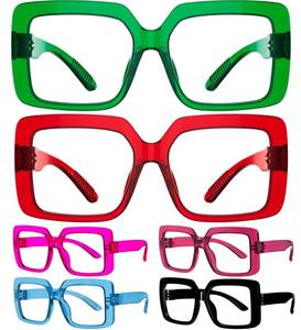 lot 2170 image: Eyekepper Huge Metalless Reading Glasses with Screwless Spring Hinges 6 Pack Oversized Readers for Women 1.25
