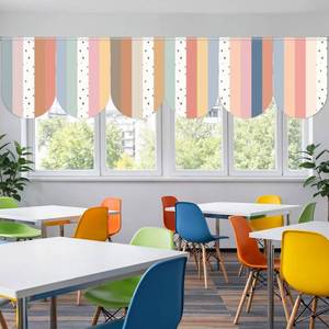 lot 2190 image: Breling 6 Pcs Boho Classroom Curtains Valances Back to School Decor