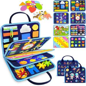 lot 2193 image: Gojmzo Busy Board Montessori Toys for Toddler Boy Girl Gifts Busy Book
