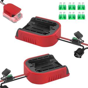 lot 2199 image: Laimiao 2 Pack Power Wheel Adapter for Craftsman 20V Battery,Dock Battery Adapter with Fuse, Wire Terminal,14 Gauge Wire Power Convertor for Rc Car, Robotics, DIY use, and Work Lights