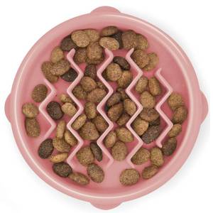 lot 2202 image: Outward Hound Fun��Feeder��Slo��Bowl Dog Slow Feeder, Wave, Pink, 5.8
