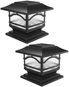 lot 5003 image: Davinci Solar Post Cap Lights 4x4 5x5 6x6 (2 Pack)