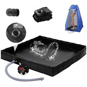 lot 5006 image: AYWOHA Portable Shower Pan 41 x 41 x 5 Foldable