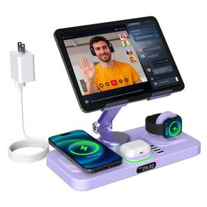 lot 5020 image: Opinta 6-in-1 Wireless Charger Station with iPad Stand