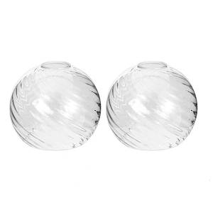 lot 5026 image: Lycuky Clear Hammered Glass Globe Shade 2-Pack 1.65 Fitter