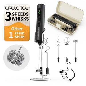 lot 6002 image: Circle Joy Rechargeable Handheld Milk Frother Wand