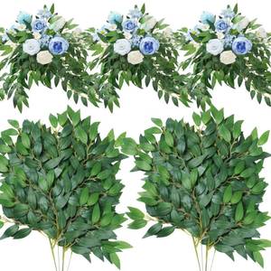 lot 6016 image: AKAUKIN Artificial Italian Ruscus Silk Stems, 20 Pcs, 23
