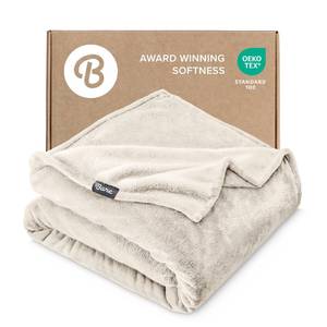 lot 6036 image: Bare Home Microplush Fleece Blanket Throw 50x60 Vanilla