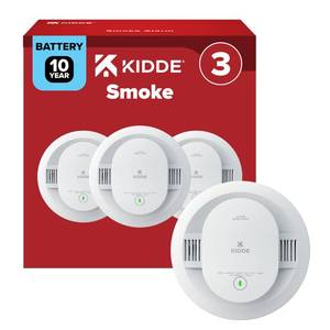 lot 7351 image: Kidde Smoke Detector, 10-Year Battery-Powered, 20SD10, 3 Pack