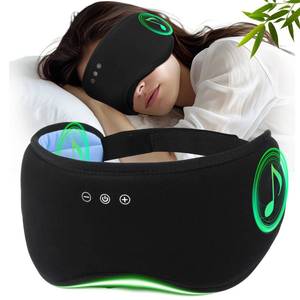 lot 8304 image: Sleep Headphones with Bluetooth 5.4 Sleep Mask, Bamboo Cotton Music Wireless Bluetooth Eye Mask for Sleeping, Earphones HD Speaker Microphone for Travel, Gifts for Men Women, Green