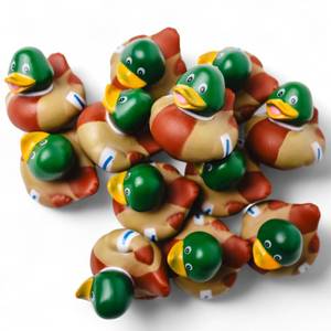 lot 8310 image: Mallard Rubber Duckies - Rubber Duck Bath Toys and Jeep Ducks (12 Pack)