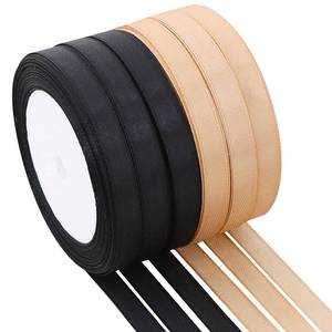 lot 8321 image: TONIFUL 6 Rolls Graduation Satin Ribbon 38 Inch Black Gold Ribbons for Gift Wrapping, Flower Bouquet, Bows, Treat Bags, Crafts, Graduation Leis Making, Birthday Party Decor ��25 YardsRoll