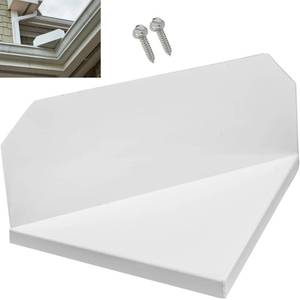 lot 8326 image: Extreme X Rain Gutter Diverter, Bi-Directional 45-Degree Rain Diverter for Gutters and Gutter Extension, Splash Guard Alternative,Includes 2 Screws, Crafted in The US, White