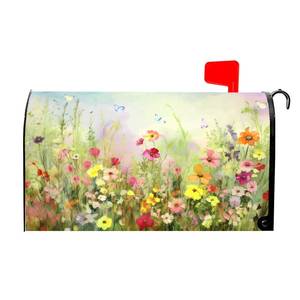 lot 8339 image: Spring Magnetic Mailbox Covers Flower Mailbox Cover Magnetic Large Size 25.5 X 21 Butterfly Floral Wraps Post Letter Box Cover Decor for Outside Garden Yard Farmhouse Home