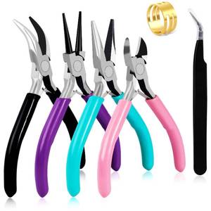 lot 8346 image: URSKYTOUS 4Pcs Jewelry Pliers Set Jewelry Making Pliers Tools Kit Include Jewelry Making Needle Nose Chain Nose Round Bent Pliers Wire Cutter for Bracelet Beading DIY Craft Jewelry Making Supplies