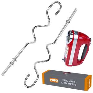 lot 8353 image: 2 Pcs Hand Mixer Dough Hook Stainless Steel Attachments Compatible with kitchenAid Hand Mixer,Hand Mixer Replacement Attachments