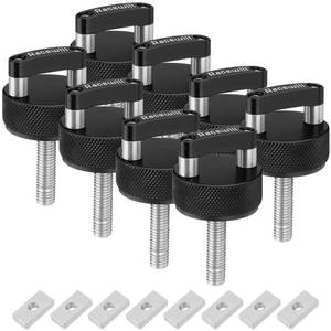 lot 10363 image: Racewill 8PCS Hard Top Quick Removal Fastener Thumb Screws with Nut Plates