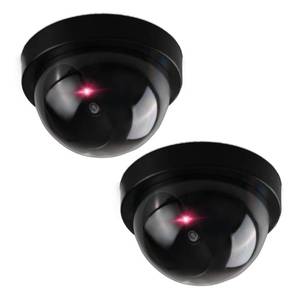 lot 11233 image: C Crystal Lemon Dummy Security Cameras 2-Pack with LED