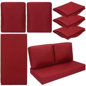 lot 11235 image: Wenqik 3-Piece Waterproof Outdoor Seat Cushion Covers, Burgundy