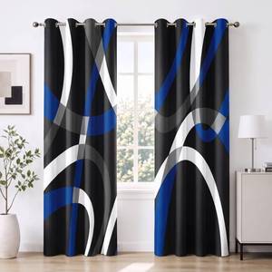 lot 11245 image: Weesire Blackout Curtains 52x84 Grommet 2-Panel