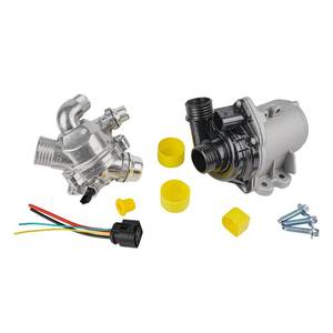 lot 12207 image: Tykick Aluminum Electric Water Pump Thermostat Kit BMW  Retail $149.99