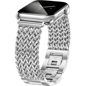 lot 12208 image: JR.DM Silver Heart Metal Bracelet Band for Apple Watch