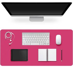 lot 12209 image: CADONO Leather Desk Pad Protector 23.6 x 13.7 Rose Pink