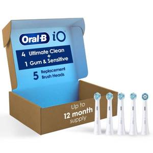 lot 12256 image: Oral-B iO Ultimate Clean Replacement Brush Heads, 5 Count