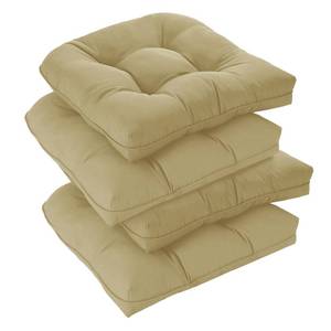 lot 17060 image: Downluxe Outdoor Chair Cushions Set of 4, 19 x 19 x 5, Khaki