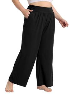 lot 18182 image: Foreyond Plus Size Wide Leg High Waisted Yoga Pants