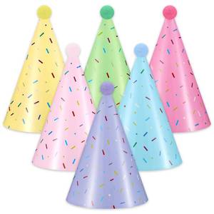 lot 18188 image: Civaner Colorful Ice Cream Cone Party Hats 36 Pack