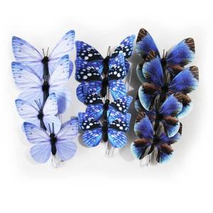 lot 18206 image: ConetoRosa 3D Butterfly Decor Set, 12-Piece, Cerulean