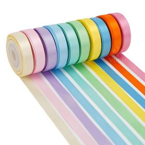 lot 18214 image: MEEDEE Pastel Rainbow Satin Ribbon Assortment 38 X 50 Yards