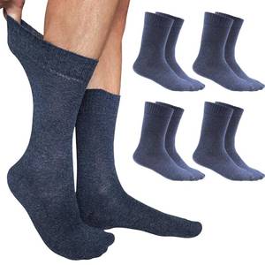 lot 18221 image: YARMIS Mens Diabetic Dress Socks Non-Binding Crew 9-12 Blue 4 Pairs