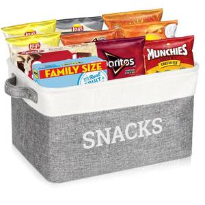 lot 18231 image: Lukeline Foldable Fabric Snack Storage Basket