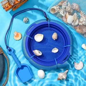 lot 18233 image: Roshtia 3-Piece Shark Tooth Sifter Set with Mesh Bag