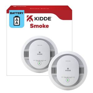 lot 19248 image: Kidde Smoke Detector, AA Battery-Powered, 20SDR, 1 Pack