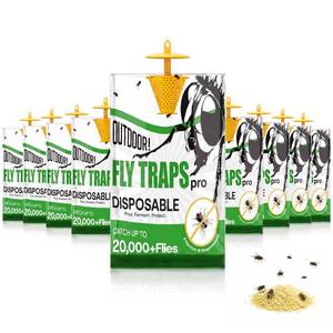 lot 19261 image: Elasound Fly Traps Outdoor 9 Pack -Water Activated Hanging Fly Traps