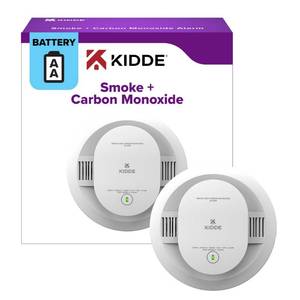 lot 19275 image: Kidde Smoke & Carbon Monoxide Detector, AA Battery-Powered, 30CUDR, 1 Pack